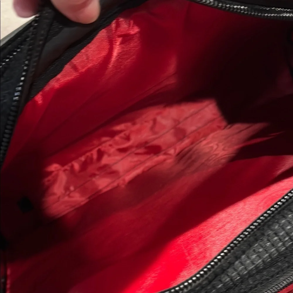 CALPAK Rolling Laptop Tote Carry On Wheeled Bag Black Red - Picture 9 of 13